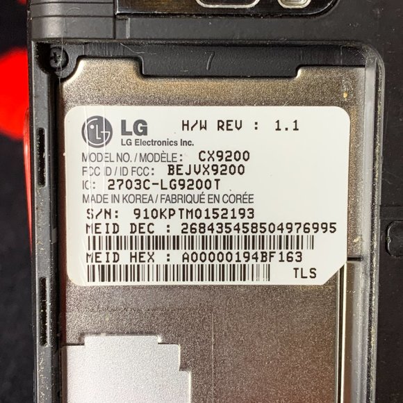 LG Phone. Model CX9200. Untested. Parts or Repair only. As Is. - Picture 6 of 6